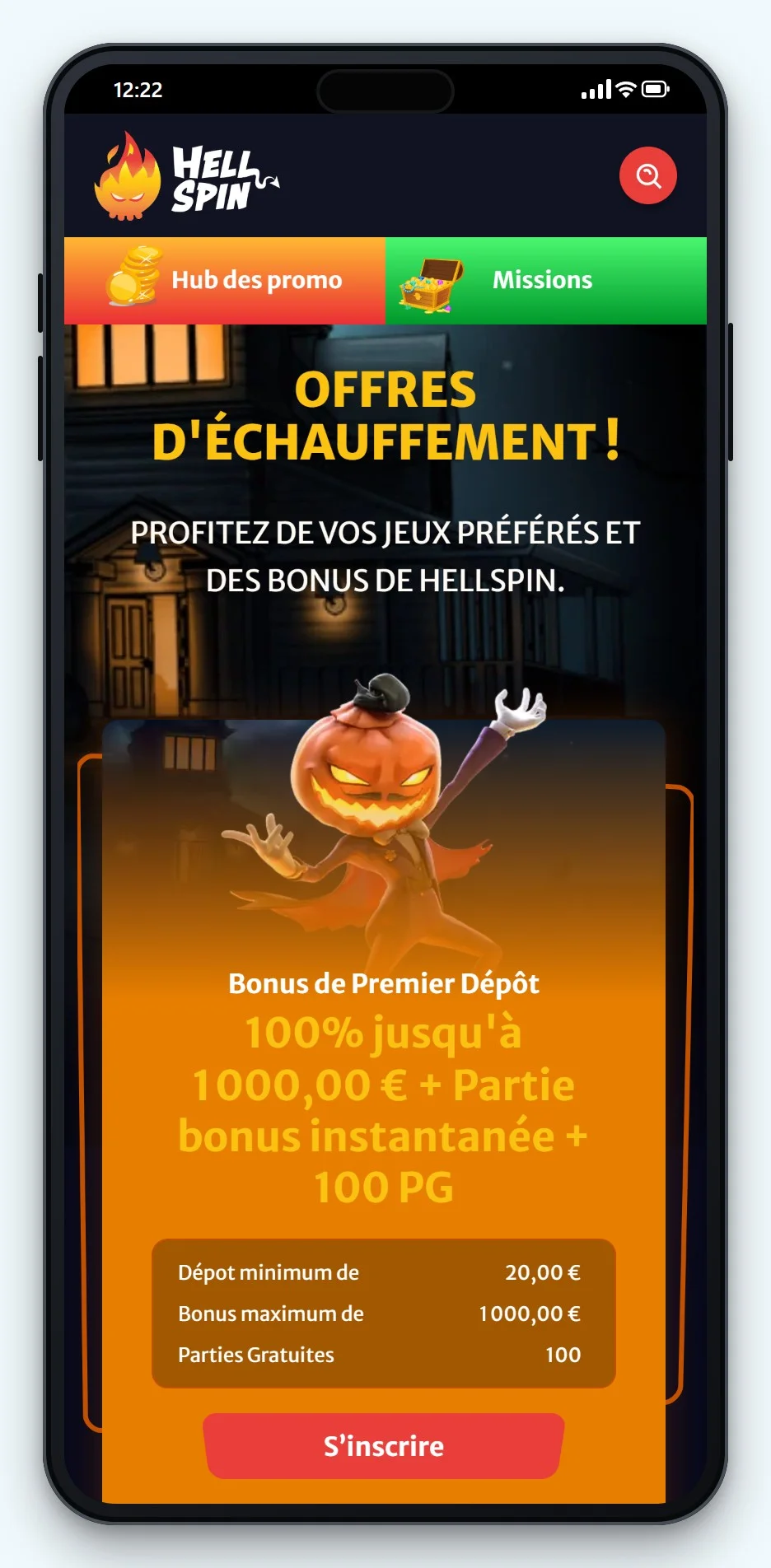 casino virement bancaire : promotions HellSpin sur mobile