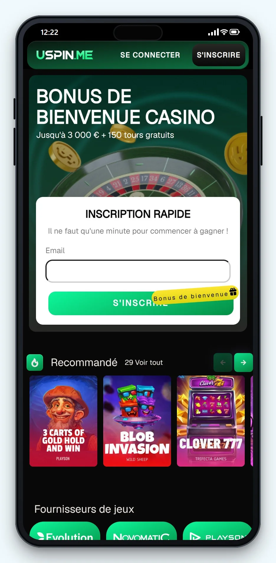casino dépôt par virement bancaire : Uspin.me sur mobile